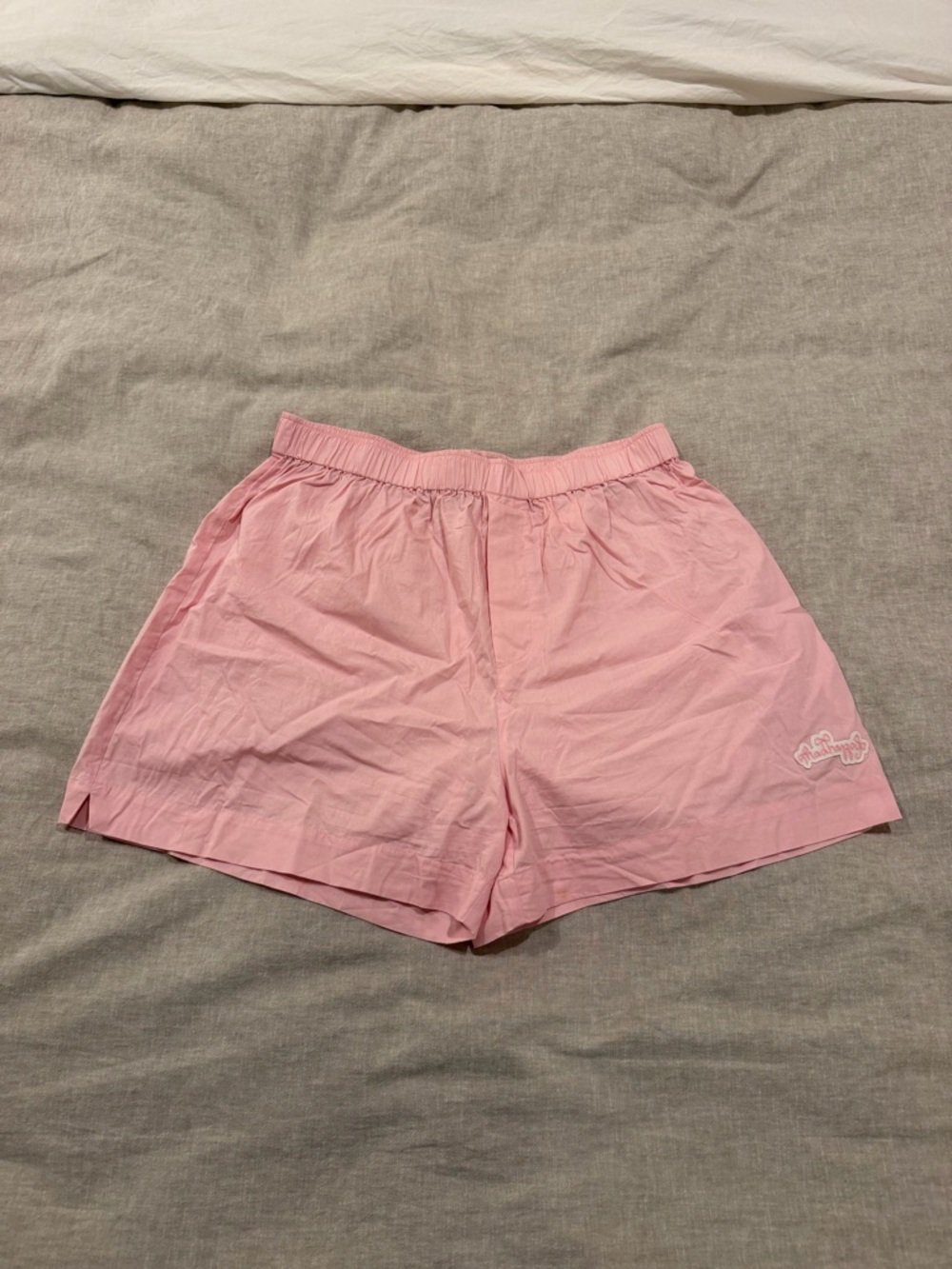 Madhappy Poplin Short in Baby Pink